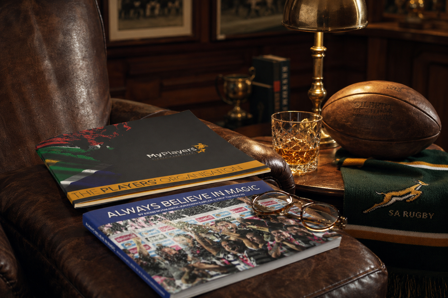My Players The Players' Organisation — book run restaged portfolio piece.